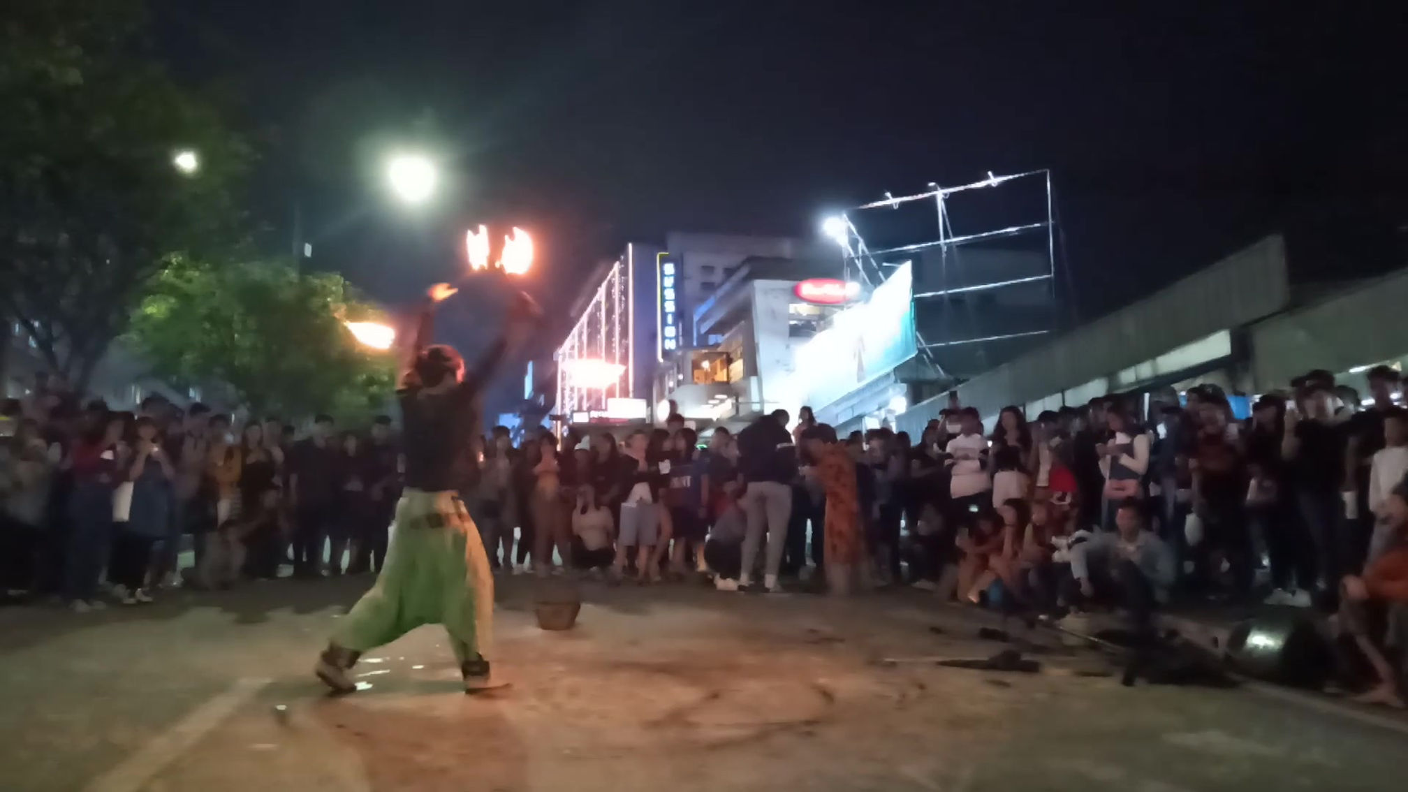 Baguio City Fire Dance Street Performer